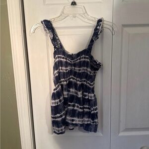 Navy tie Dye Tank Top